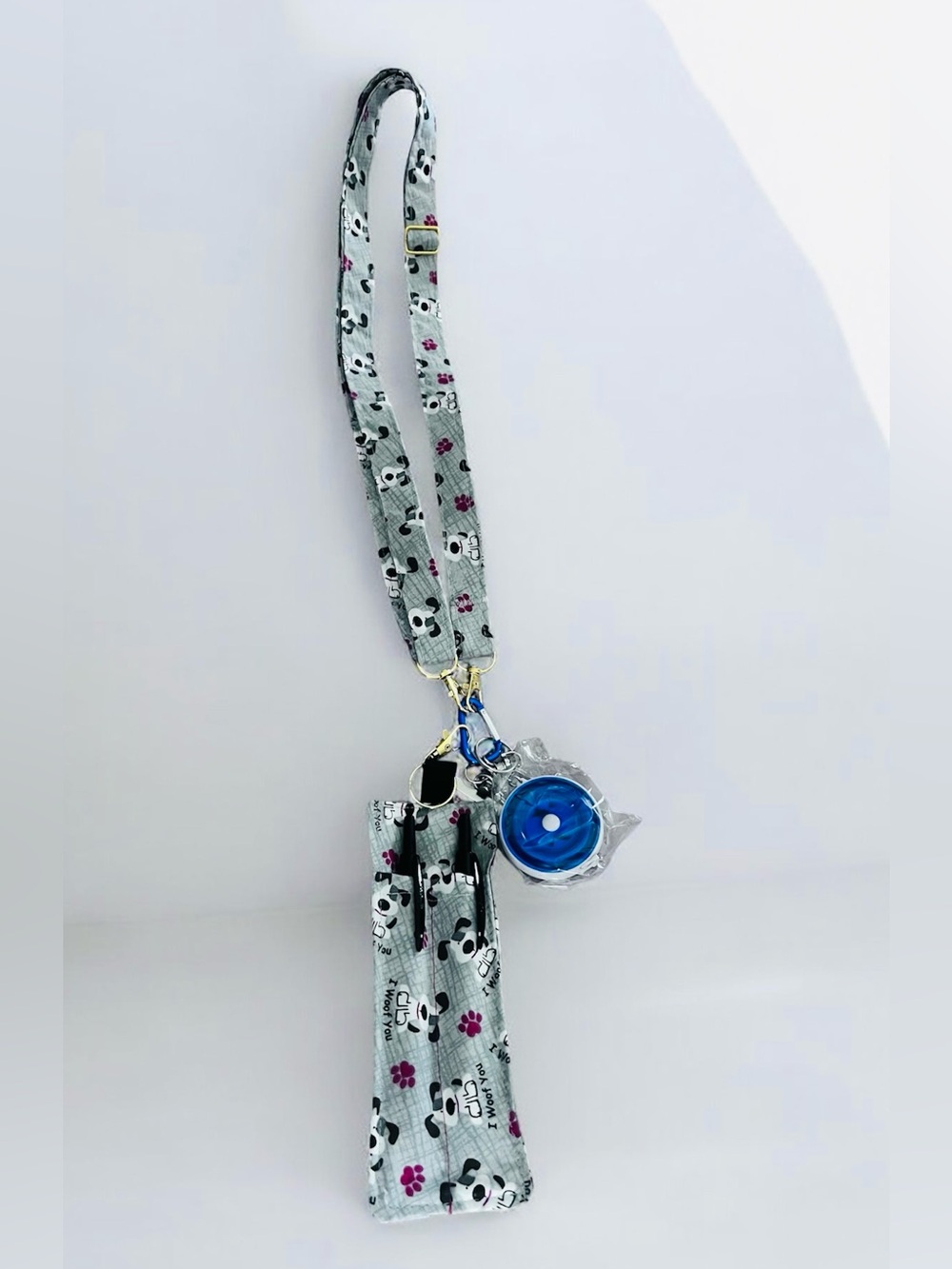 Handmade adjustable lanyard organizer | Measuring Tape Holder | Pen Holder